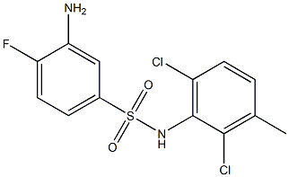 3-amino-N-(2,6-dichloro-3-methylphenyl)-4-fluorobenzene-1-sulfonamide Structure