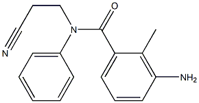 3-amino-N-(2-cyanoethyl)-2-methyl-N-phenylbenzamide 구조식 이미지