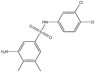 3-amino-N-(3,4-dichlorophenyl)-4,5-dimethylbenzene-1-sulfonamide 구조식 이미지