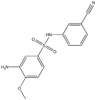 3-amino-N-(3-cyanophenyl)-4-methoxybenzene-1-sulfonamide Structure
