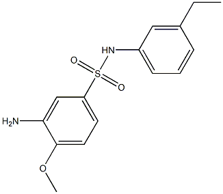 3-amino-N-(3-ethylphenyl)-4-methoxybenzene-1-sulfonamide 구조식 이미지