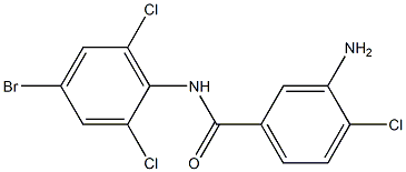 3-amino-N-(4-bromo-2,6-dichlorophenyl)-4-chlorobenzamide 구조식 이미지