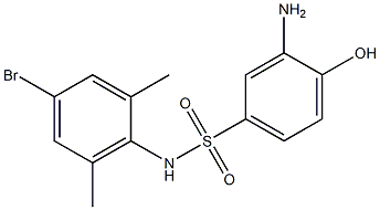 3-amino-N-(4-bromo-2,6-dimethylphenyl)-4-hydroxybenzene-1-sulfonamide 구조식 이미지