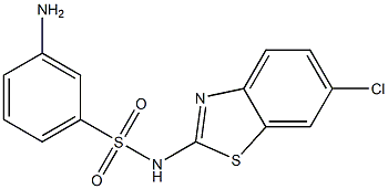 3-amino-N-(6-chloro-1,3-benzothiazol-2-yl)benzene-1-sulfonamide 구조식 이미지