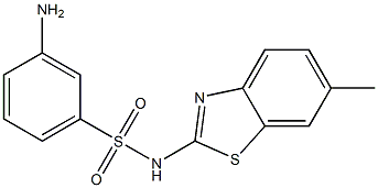 3-amino-N-(6-methyl-1,3-benzothiazol-2-yl)benzene-1-sulfonamide 구조식 이미지