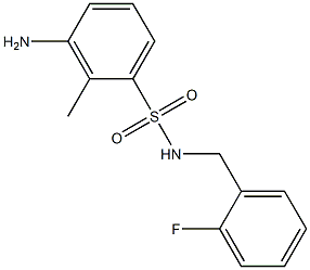 3-amino-N-[(2-fluorophenyl)methyl]-2-methylbenzene-1-sulfonamide Structure