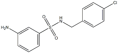 3-amino-N-[(4-chlorophenyl)methyl]benzene-1-sulfonamide 구조식 이미지