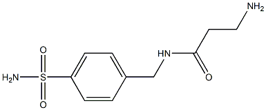 3-amino-N-[(4-sulfamoylphenyl)methyl]propanamide 구조식 이미지