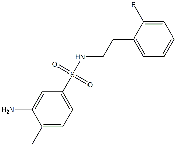 3-amino-N-[2-(2-fluorophenyl)ethyl]-4-methylbenzene-1-sulfonamide 구조식 이미지