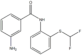 3-amino-N-{2-[(difluoromethyl)sulfanyl]phenyl}benzamide 구조식 이미지