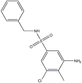 3-amino-N-benzyl-5-chloro-4-methylbenzene-1-sulfonamide 구조식 이미지