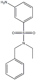 3-amino-N-benzyl-N-ethylbenzene-1-sulfonamide 구조식 이미지