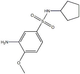 3-amino-N-cyclopentyl-4-methoxybenzene-1-sulfonamide 구조식 이미지