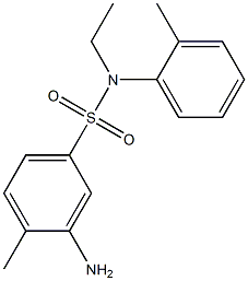 3-amino-N-ethyl-4-methyl-N-(2-methylphenyl)benzene-1-sulfonamide 구조식 이미지