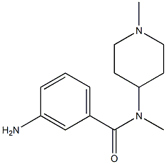 3-amino-N-methyl-N-(1-methylpiperidin-4-yl)benzamide Structure