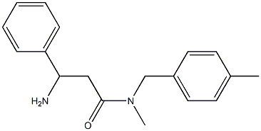 3-amino-N-methyl-N-[(4-methylphenyl)methyl]-3-phenylpropanamide 구조식 이미지