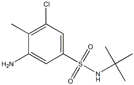 3-amino-N-tert-butyl-5-chloro-4-methylbenzene-1-sulfonamide Structure