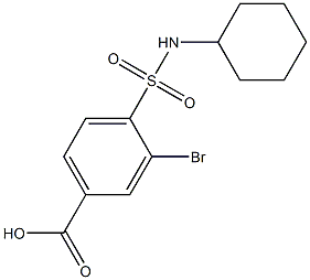 3-bromo-4-(cyclohexylsulfamoyl)benzoic acid Structure