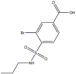 3-bromo-4-(propylsulfamoyl)benzoic acid 구조식 이미지