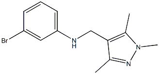 3-bromo-N-[(1,3,5-trimethyl-1H-pyrazol-4-yl)methyl]aniline Structure
