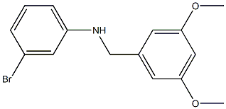 3-bromo-N-[(3,5-dimethoxyphenyl)methyl]aniline 구조식 이미지