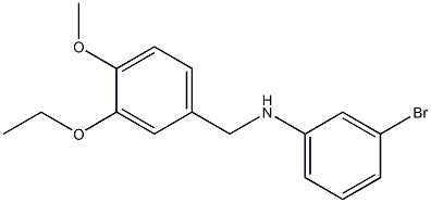 3-bromo-N-[(3-ethoxy-4-methoxyphenyl)methyl]aniline Structure