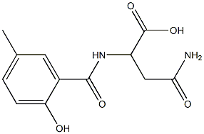 3-carbamoyl-2-[(2-hydroxy-5-methylphenyl)formamido]propanoic acid 구조식 이미지