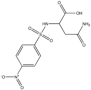 3-carbamoyl-2-[(4-nitrobenzene)sulfonamido]propanoic acid Structure