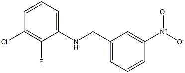 3-chloro-2-fluoro-N-[(3-nitrophenyl)methyl]aniline Structure