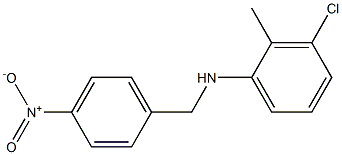 3-chloro-2-methyl-N-[(4-nitrophenyl)methyl]aniline Structure