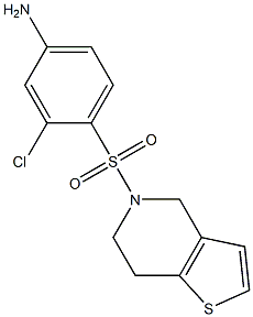 3-chloro-4-{4H,5H,6H,7H-thieno[3,2-c]pyridine-5-sulfonyl}aniline Structure