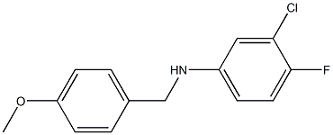 3-chloro-4-fluoro-N-[(4-methoxyphenyl)methyl]aniline Structure