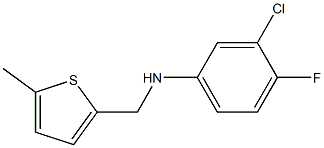 3-chloro-4-fluoro-N-[(5-methylthiophen-2-yl)methyl]aniline Structure