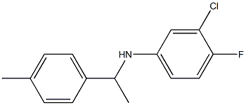 3-chloro-4-fluoro-N-[1-(4-methylphenyl)ethyl]aniline 구조식 이미지