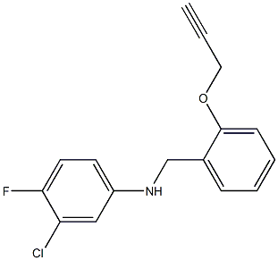 3-chloro-4-fluoro-N-{[2-(prop-2-yn-1-yloxy)phenyl]methyl}aniline Structure