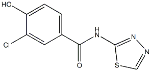 3-chloro-4-hydroxy-N-(1,3,4-thiadiazol-2-yl)benzamide 구조식 이미지