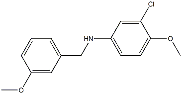 3-chloro-4-methoxy-N-[(3-methoxyphenyl)methyl]aniline Structure