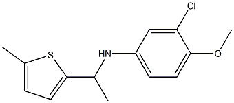 3-chloro-4-methoxy-N-[1-(5-methylthiophen-2-yl)ethyl]aniline 구조식 이미지