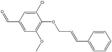 3-chloro-5-methoxy-4-[(3-phenylprop-2-en-1-yl)oxy]benzaldehyde 구조식 이미지