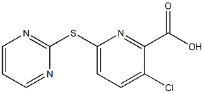 3-chloro-6-(pyrimidin-2-ylsulfanyl)pyridine-2-carboxylic acid 구조식 이미지