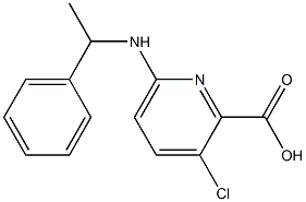 3-chloro-6-[(1-phenylethyl)amino]pyridine-2-carboxylic acid Structure
