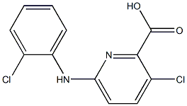 3-chloro-6-[(2-chlorophenyl)amino]pyridine-2-carboxylic acid 구조식 이미지