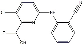 3-chloro-6-[(2-cyanophenyl)amino]pyridine-2-carboxylic acid 구조식 이미지