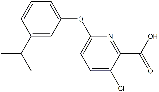 3-chloro-6-[3-(propan-2-yl)phenoxy]pyridine-2-carboxylic acid Structure