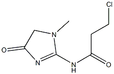 3-chloro-N-(1-methyl-4-oxo-4,5-dihydro-1H-imidazol-2-yl)propanamide 구조식 이미지