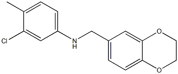 3-chloro-N-(2,3-dihydro-1,4-benzodioxin-6-ylmethyl)-4-methylaniline 구조식 이미지