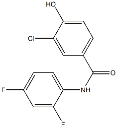 3-chloro-N-(2,4-difluorophenyl)-4-hydroxybenzamide 구조식 이미지