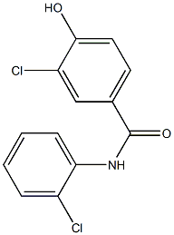 3-chloro-N-(2-chlorophenyl)-4-hydroxybenzamide 구조식 이미지