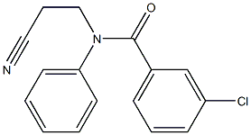 3-chloro-N-(2-cyanoethyl)-N-phenylbenzamide 구조식 이미지