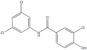 3-chloro-N-(3,5-dichlorophenyl)-4-hydroxybenzamide 구조식 이미지